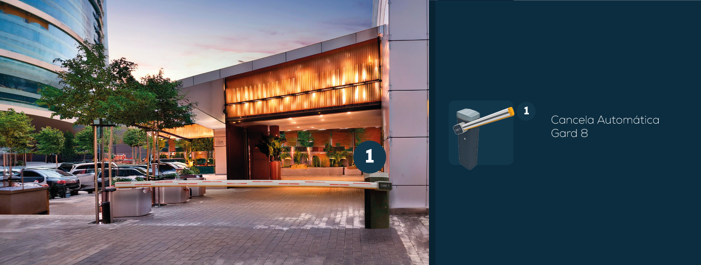restaurante utilizando cancela automática para controle de acesso do estacionamento