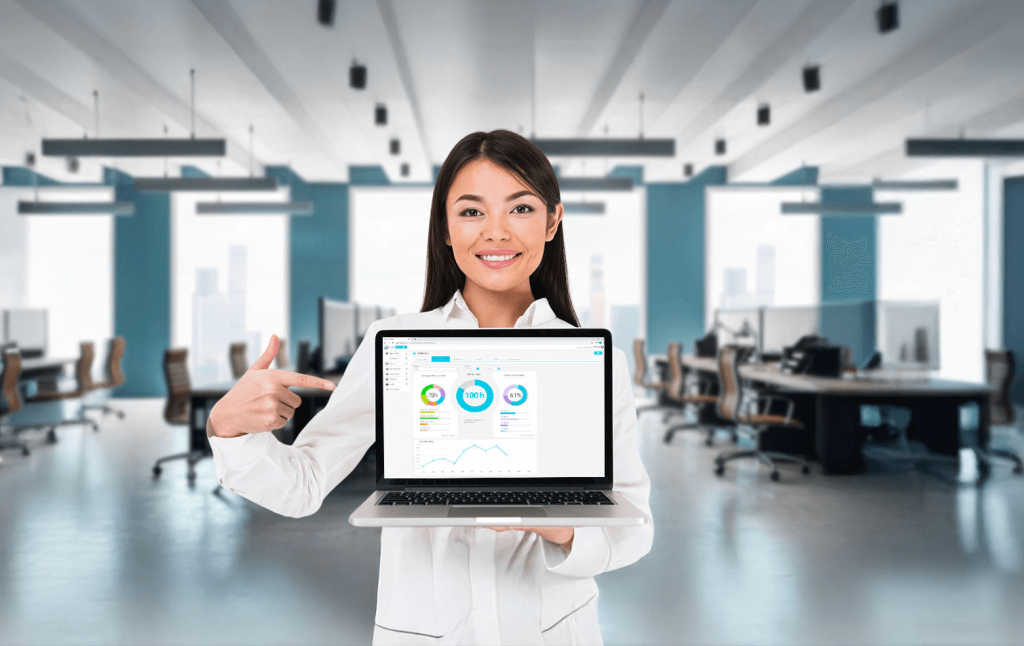 mostrando sistema de controle de ponto eficiente