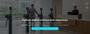 Controle de acesso com reconhecimento facial. Agilidade, precisão e alta proteção para entradas e áreas restritas.