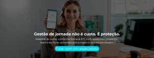 Sistema de ponto conforme Portaria 671, com relatórios completos, banco de horas automatizado e registro seguro em nuvem.