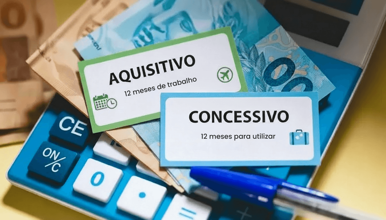 Período aquisitivo e concessivo de férias explicado de forma prática.